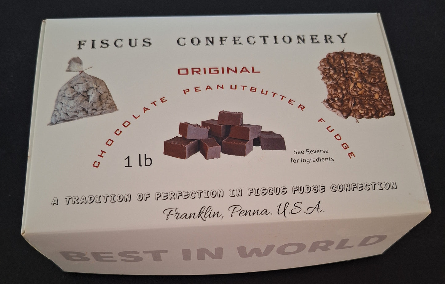 CHOCOLATE PEANUTBUTTER FUDGE - 16 oz